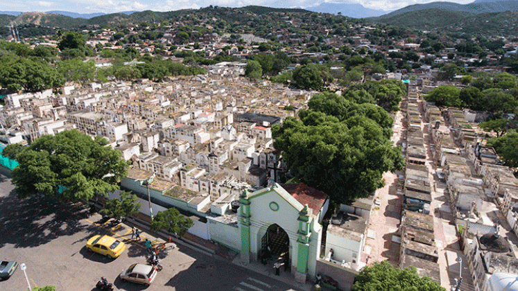 Vista aérea del Cementerio Central de Cúcuta. / Foto archivo La Opinión 