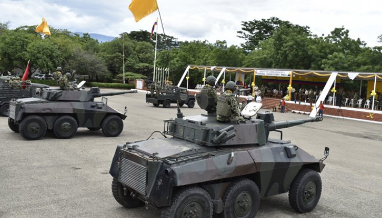 En conmemoración de 202 años de heroísmo y gloria, en el Cantón Militar San Jorge, los soldados del Grupo de Caballería Mecanizado N°5 Hermógenes Maza, celebraron su día con una ceremonia. / Foto: Cúcuta