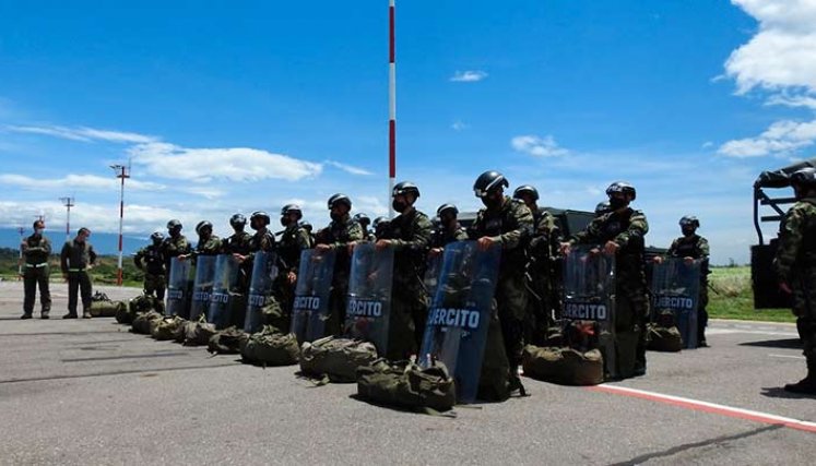 600 soldados reforzaron desde el fin de semana el pie de fuerza militar en el área metropolitana./Foto Cortesía