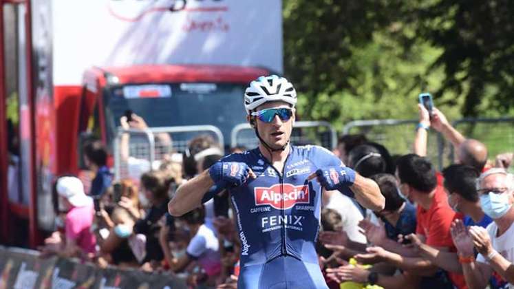 El ciclista belga Edward Planckaert del equipo Alpecin-Fénix se adjudicó la primera etapa de la Vuelta a Burgos  2021