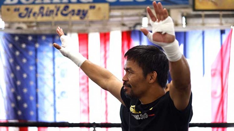 El boxeador filipino Manny Pacquiao, hoy senador de su país, subirá de nuevo al cuadrilátero.