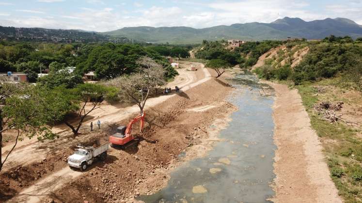 quebrada Tonchalá, intervenida para evitar desbordamientos./Fotop cortesía