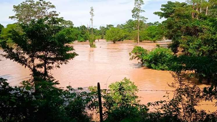 Las fuertes lluvias causaron el desbordamiento de ríos en el Catatumbo./Foto Cortesía