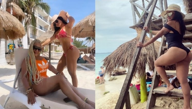 Omaira Silva y su hija Milangela Durán en uno de los tantos viajes de placer.