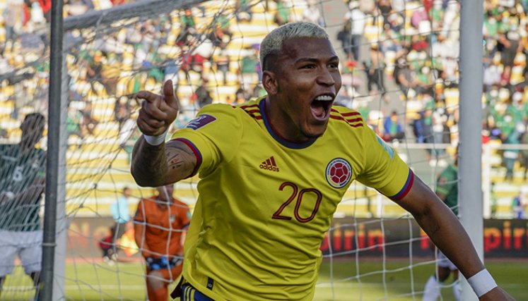 Roger Martínez, autor del gol de Colombia.