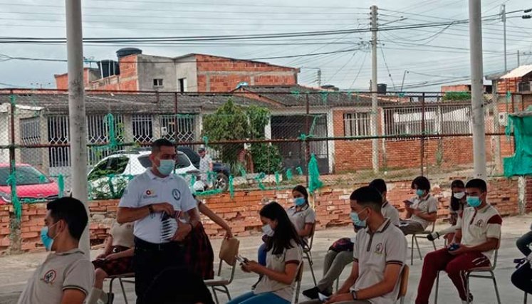 La campaña se inició en el colegio de Trigal del Norte./Foto cortesía