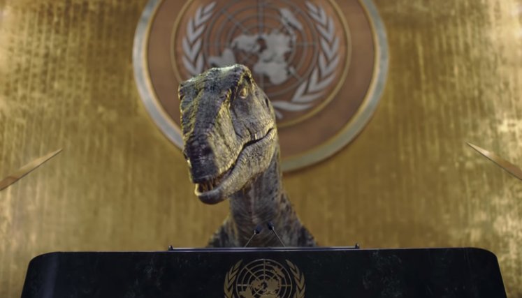 Un dinosaurio protagoniza la nueva campaña 'No elijas la extinción' del Programa de Naciones Unidas para el Desarrollo (PNUD)