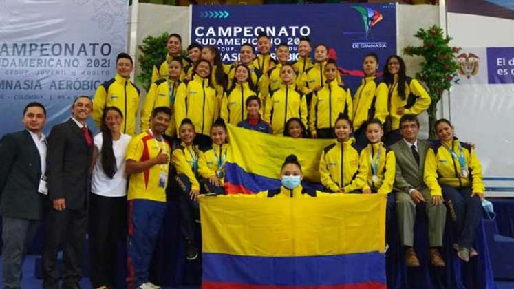 La gimnasia aeróbica fue protagonista en el Suramericano de Ibagué.