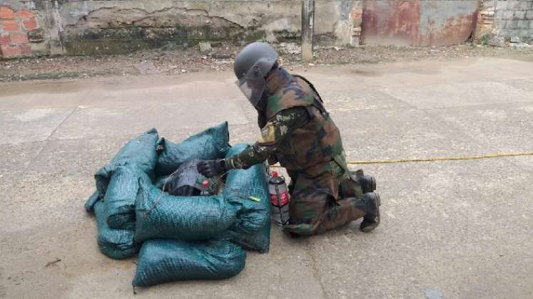 cilindro bomba desactivado en el casco urbano de Tibú