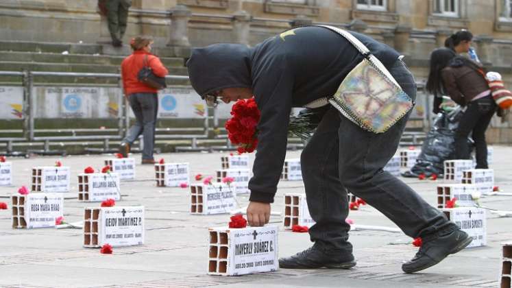 Familiares de víctimas de desaparición forzada piden justicia. /Colprensa