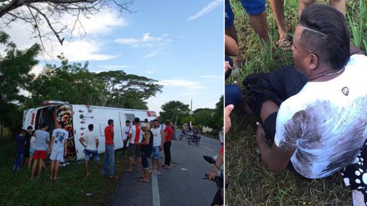 El conductor del bus manifestó que el vehículo presentó una falla mecánica, por lo que perdió el control del automotor y se volcó sobre el lado derecho de la vía. / Foto: Twiter