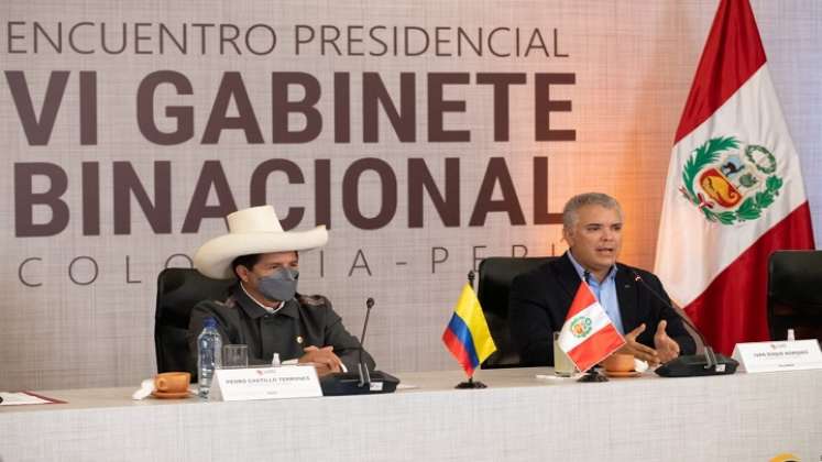 Encuenrto de los presidentes Duque y Castillo