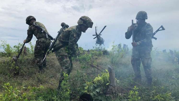 Las fuerzas militares continúan con la lucha frontal contra el narcotráfico.