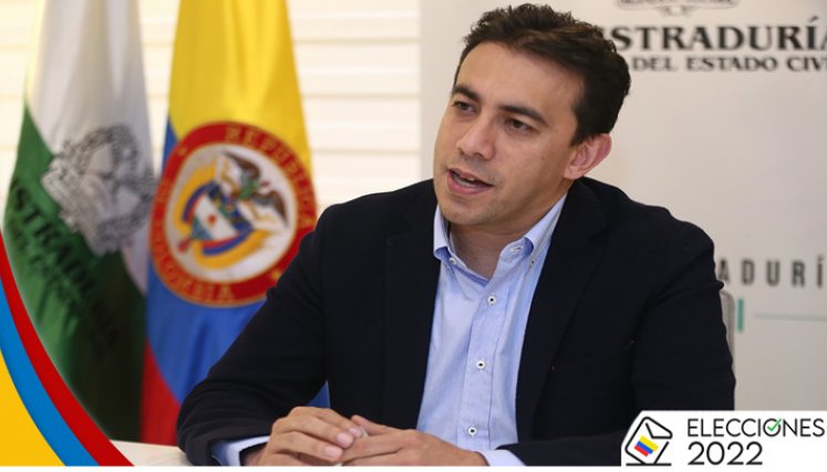 El registrador Alexander Vega prefirió no anticiparse a dar un horario preciso sobre la entrega de resultados./ Foto: Colprensa