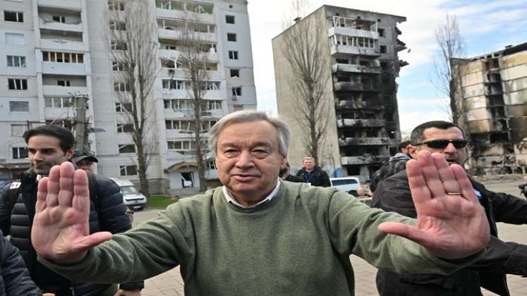 secretario general de la ONU, Antonio Guterres visitó Ucrania