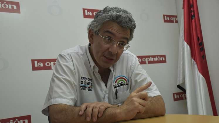 El candidato a la Presidencia Enrique Gómez Martínez estuvo en Cúcuta en la recta final de la campaña. /Foto: Pablo Castillo-La Opinión