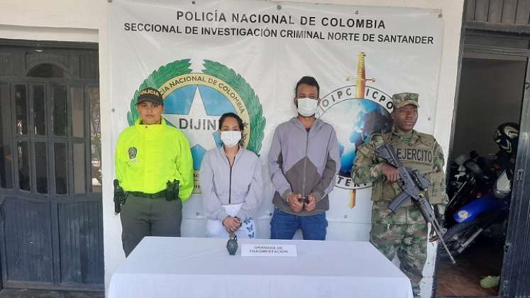 'Vladimir' y 'La Negra' fueron detenidos con una granada en Ocaña.