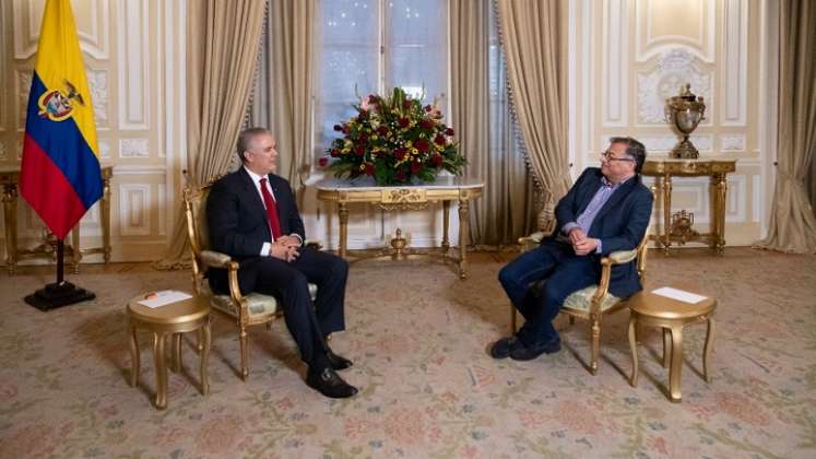 Duque y Petro están reunidos en la Casa de Nariño./Foto: Colprensa