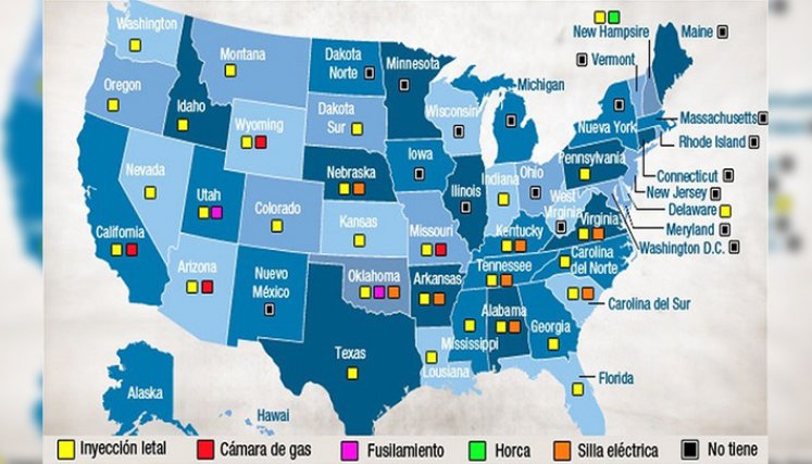 Penas de muerte aplicadas en Estados Unidos./Foto: internet