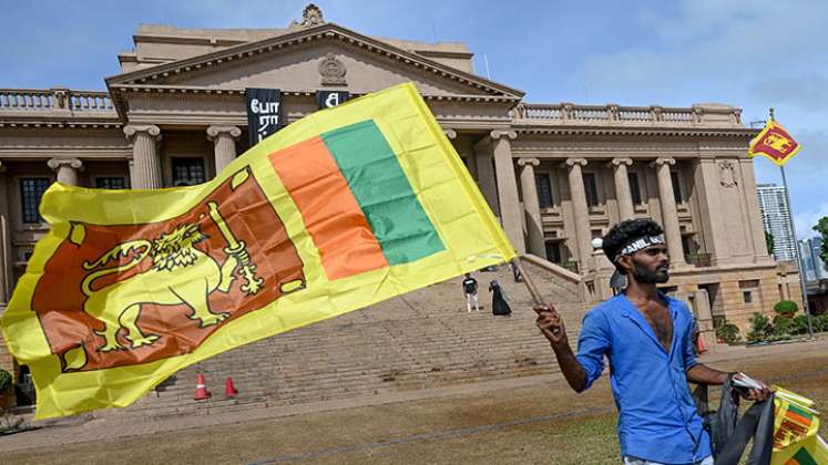 Protestas en Sri Lanka.