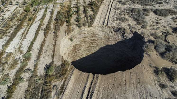 Extraño hueco en Chile. / Foto: AFP