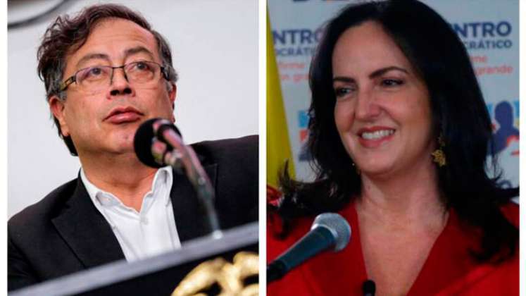 Gustavo Petro y María Fernanda Cabal