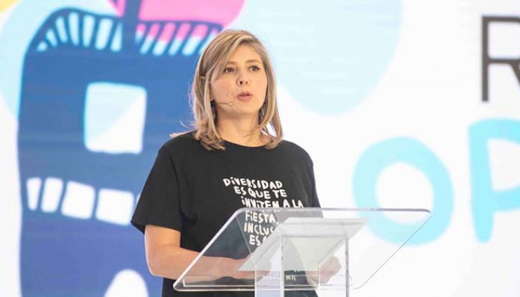 Adriana Guillen, presidenta ejecutiva de Asocajas, durante su intervención en el Congreso del sector./Foto cortesía