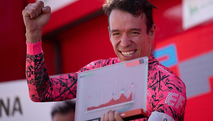 Rigoberto Urán, ganador de la etapa 17 de la Vuelta a España. 