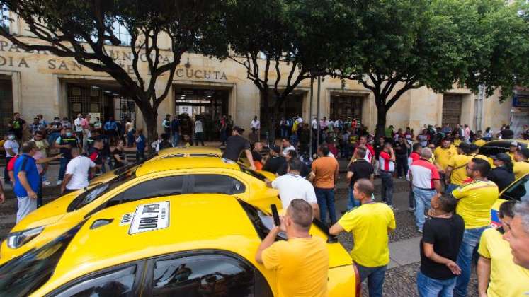 Protesta taxistas en Cúcuta