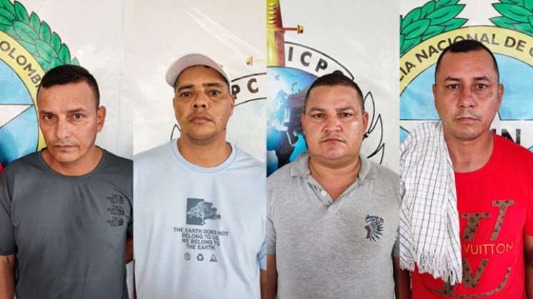 De izquierda a derecha: José García, Janer Valero, Arley Santiago y Luis Ramos. 