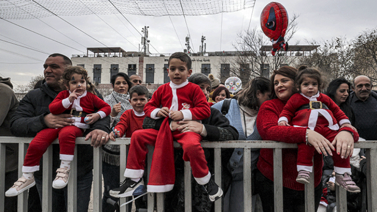 Celebración de Navidad en Belén