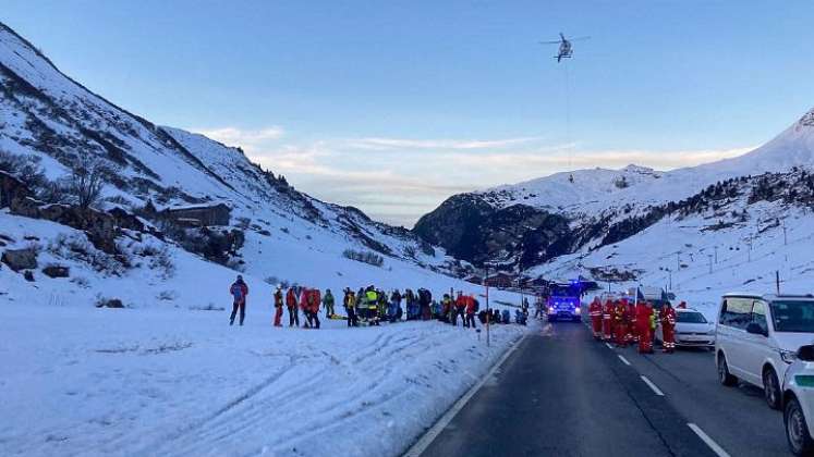 Avalancha de nieve sepulta a una decena de personas en Austria./Foto: AFP