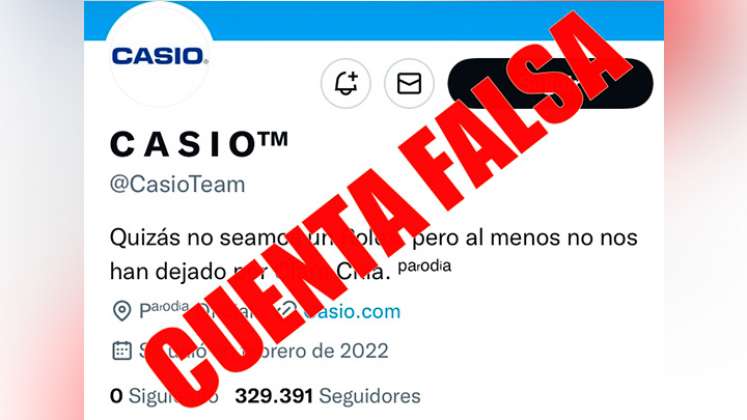 Cuentas falsas de Casio 