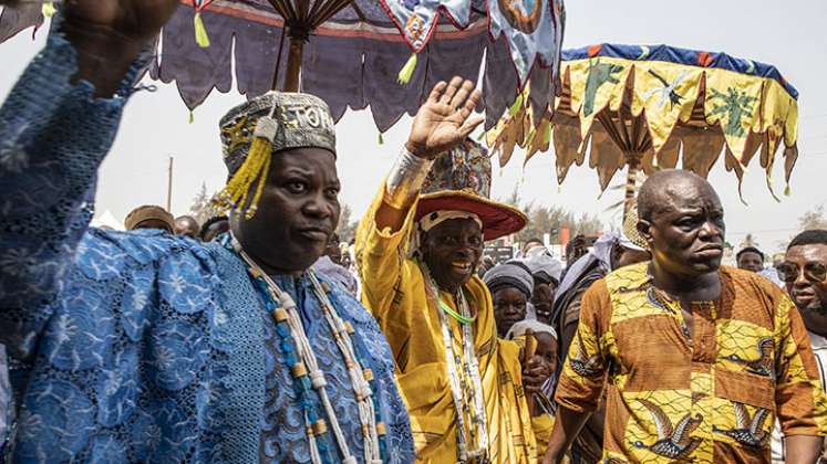 Afrodescendientes buscan reconectarse con sus raíces en templos vudús./Foto: AFP