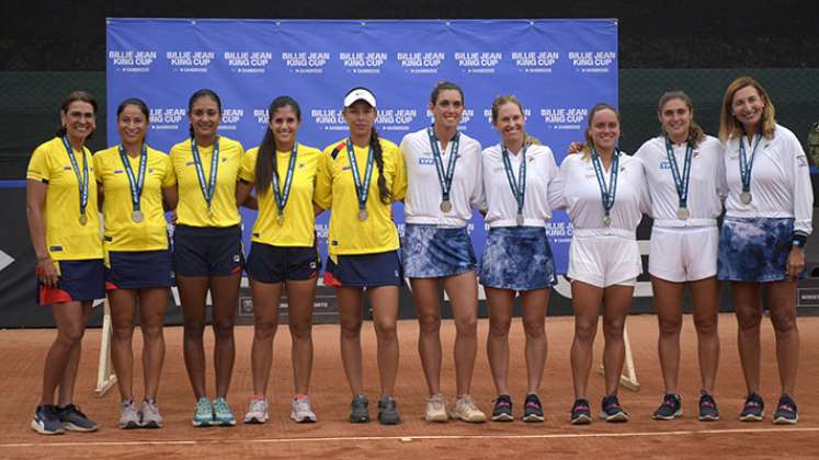 Colombia y Argentina en la BJK Cup. 