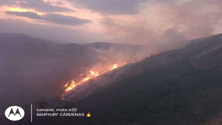 Unas 70 hectáreas de capa vegetal fueron quemadas por un incendio forestal en Ábrego.