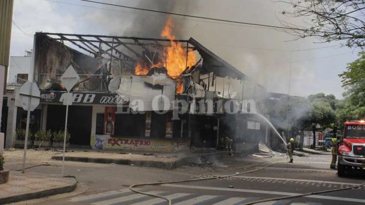 Incendio en local comercial