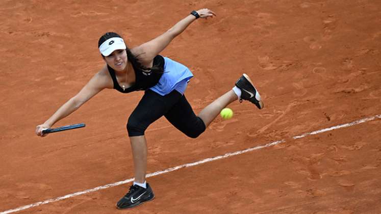 Camila Osorio en el WTA 1000 de Roma. 