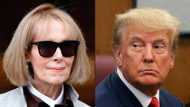 E. Jean Carroll y Donald Trump 