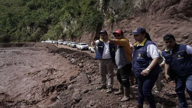 Los gremios económicos de Norte de Santander analizaron los efectos de la avalancha en el sector El Tarrita de Ábrego./ Foto: Cortesía.