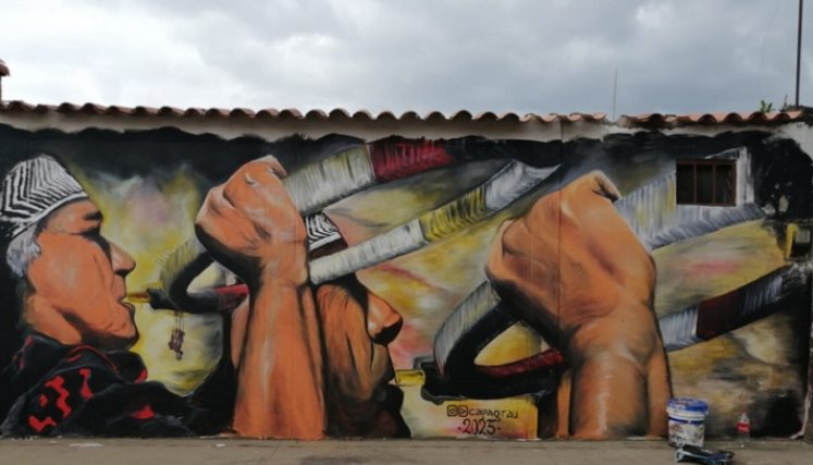Artistas pintaron muros y paredes de Chinácota y Pamplona