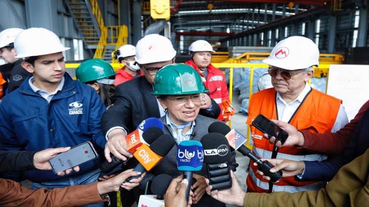 Metro de BogotáLa alcaldesa Claudia López, asistió a la firma del acta de inicio de la construcción del viaducto de la primera línea del metro de Bogotá./ Colprensa - Camila Díaz