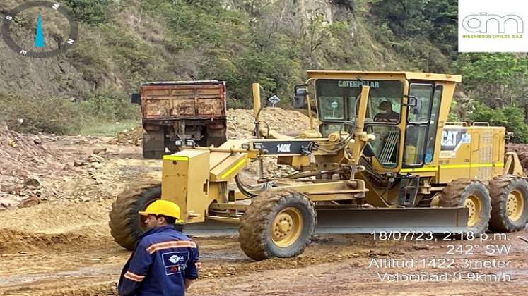 Hasta finales de agosto, o principios de septiembre, sería habilitado el paso provisional en la carretera Ocaña-Cúcuta. /Foto: Cortesía.