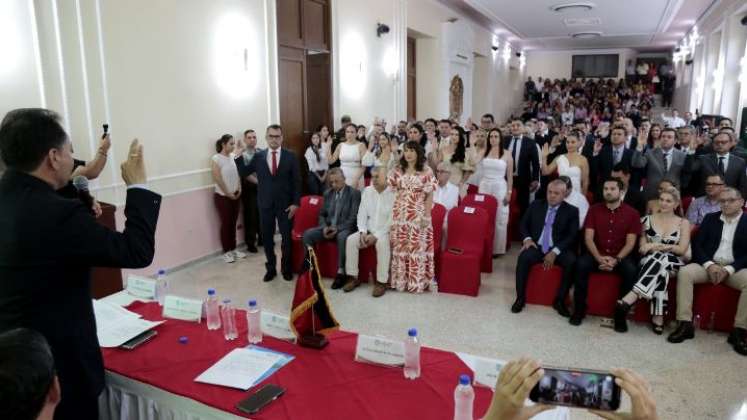 William Villamizar posesionó a su gabinete para el arranque de la administración./Foto cortesía