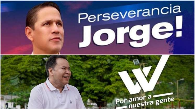 El alcalde de Cúcuta, Jorge Acevedo, y el gobernador de Norte de Santander, William Villamizar, no podrán hacer uso de los emblemas que caracterizaron sus campañas, como imagen de sus gobiernos./ Fotos cortesía