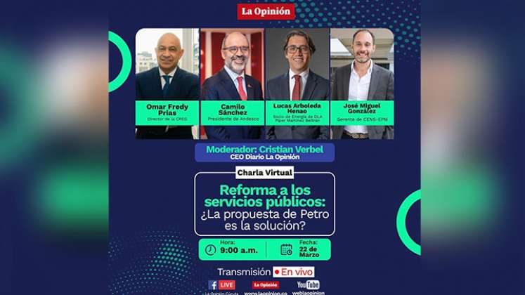 Charla virtual sobre la reforma a Ley de Servicios Públicos. 