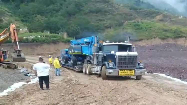 Damnificados de la vereda El Tarrita exigen una solución definitiva a la emergencia vial./ Foto: Cortesía 