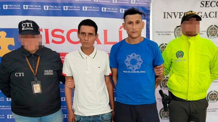 Erickson Velazco y Ruber Silva fueron capturados en el barrio Santa Teresita.