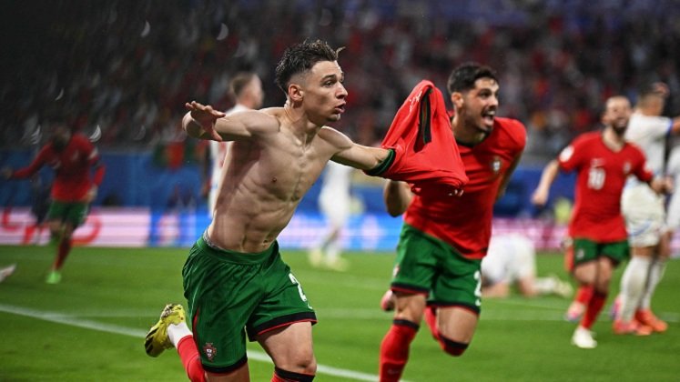 Francisco Conceicao marcó el gol de la victoria de Portugal sobre la República Checa.