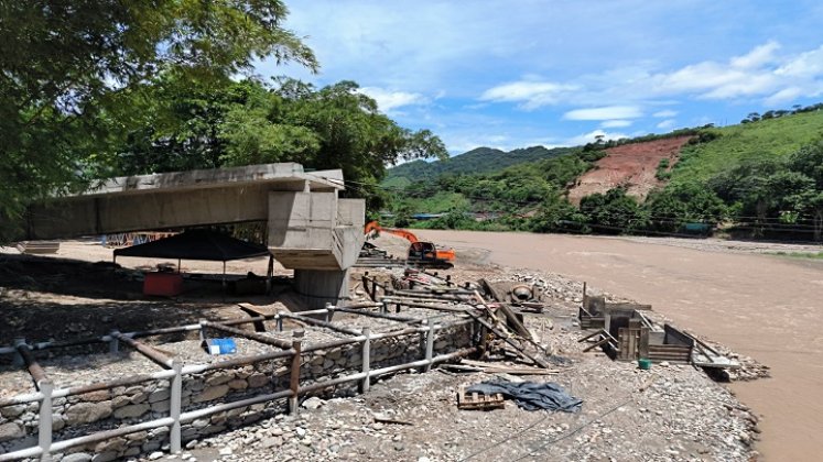 Después de muchas luchas sociales por fin llega a la fase final la ejecución del puente peatonal en el corregimiento El Aserrío de Teorama./ Foto cortesía